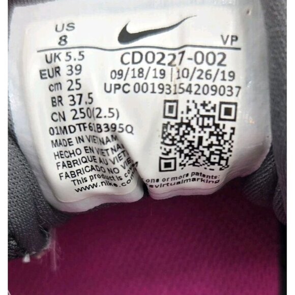 NIKE Flex Experience Run 8 Iron Gray Bright Pink Womens CD0228-002 2019 VP Laces - Picture 9 of 10